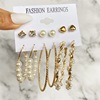 Retro earrings, advanced set, metal jewelry, European style, high-quality style, wholesale