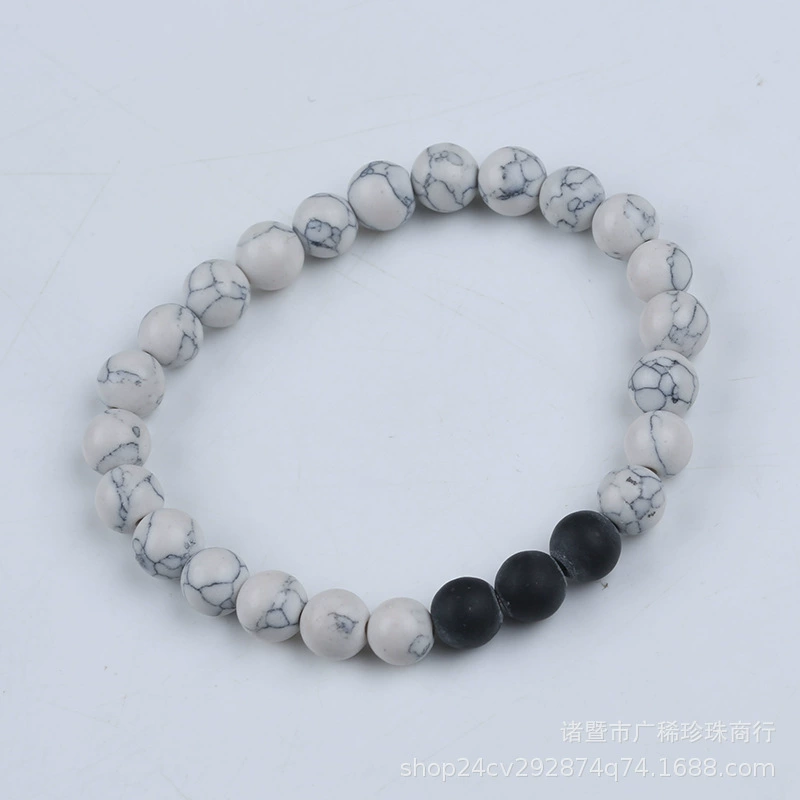 Matte agate turquoise bracelet, 8mm, for beloved