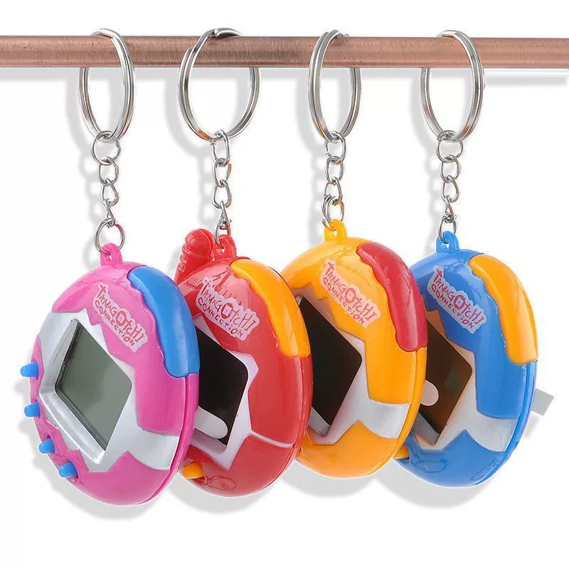Электронная игрушка для питомца (Tamagotchi) брелок, мини-кибер-устройство, 6×6×3 см, случайный цвет