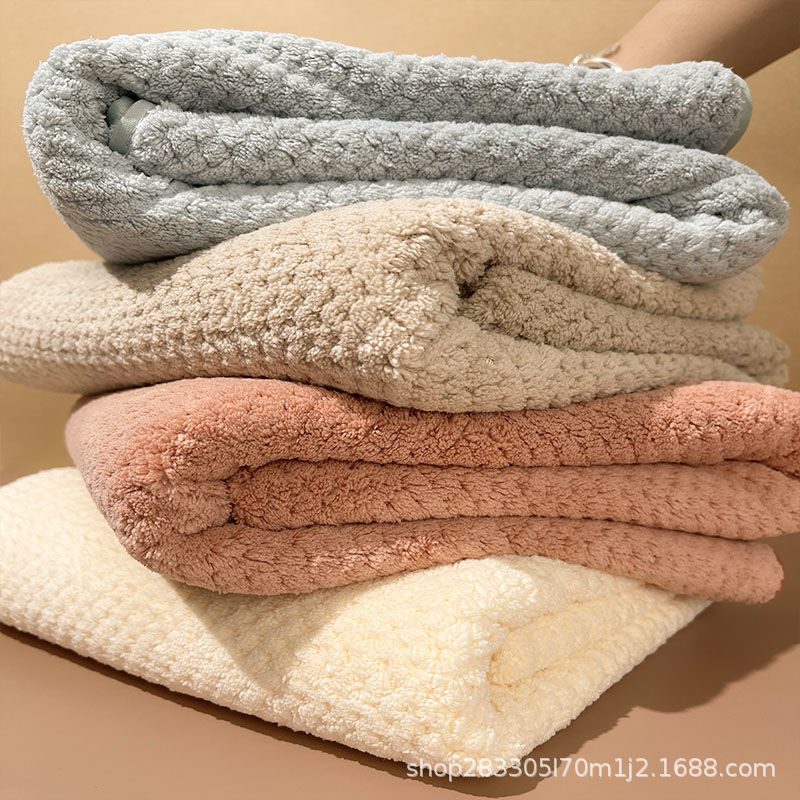 Toalla de coral para lavar la cara absorbe agua sin caer veloz para secar el cabello para hombres para limpiar el cabello