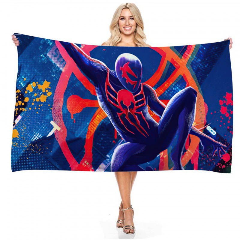 Прямые поставки через границу серия Marvel Spider-Man цифровая печать длинное основание пляжное полотенце полотенце полотенце