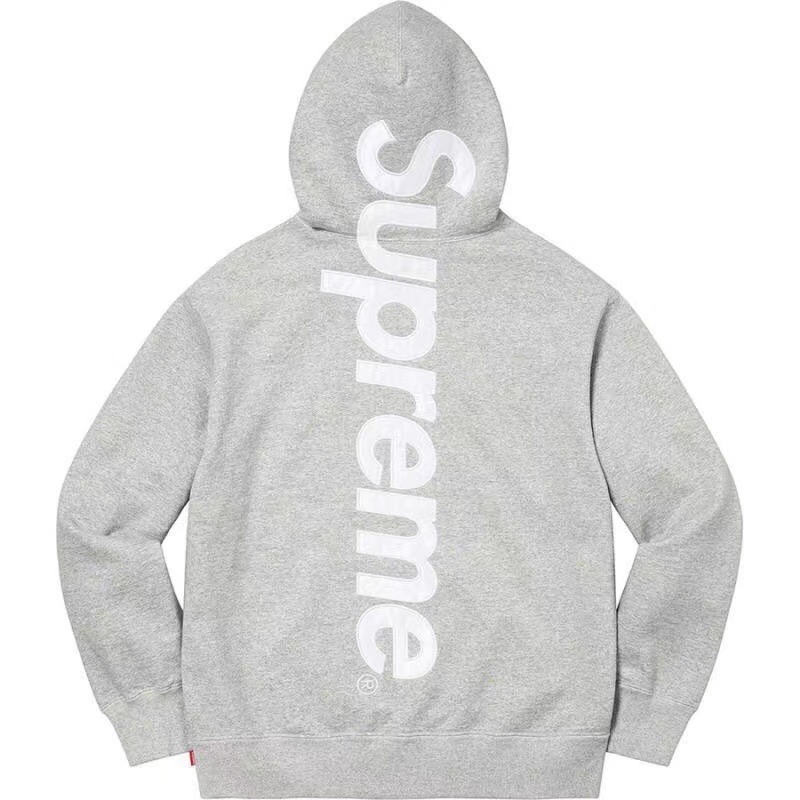 欧美潮品 Satin Appliqué Hooded Sweatshirt 连帽长袖加绒卫衣|undefined