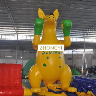 New Customized Factory Direct Sales Pvc Clip Mesh Cloth Outdoor Mall Indoor Party Large Inflatable Kangaroo Doll