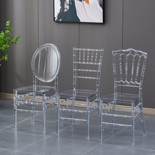 Hotel Wedding Hall Crystal Chairs Banquet Hall Transparent Acrylic Chairs Outdoor Wedding Acrylic Crystal Bamboo Chairs