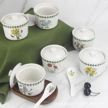 瓦罐汤炖盅隔水炖家用商用高端小型陶瓷一人带盖小炖盅汤盅养生煲