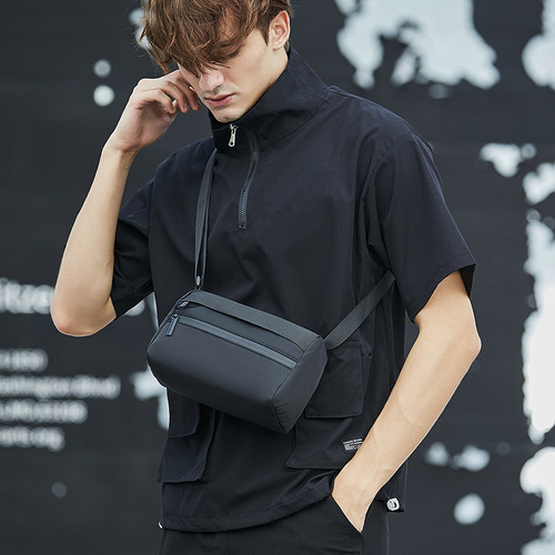Men's Single Shoulder Crossbody Bag Trend Brand Small Backpack Casual Japanese Style Small Crossbody Bag Boys' Small Crossbody Bag Solid Color