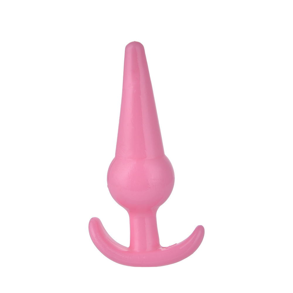 Four-Piece Anal Plug Bead Set, TPE, Purple, Graduated Sizes — detail image 18