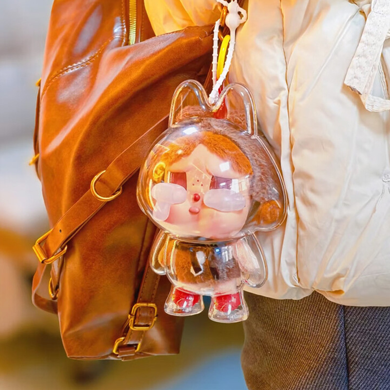CRYBABY 泣き人形保護ケース HD 透明ビニール人形バッグ保護カバー labubu 収納旅行ダストカバー|undefined