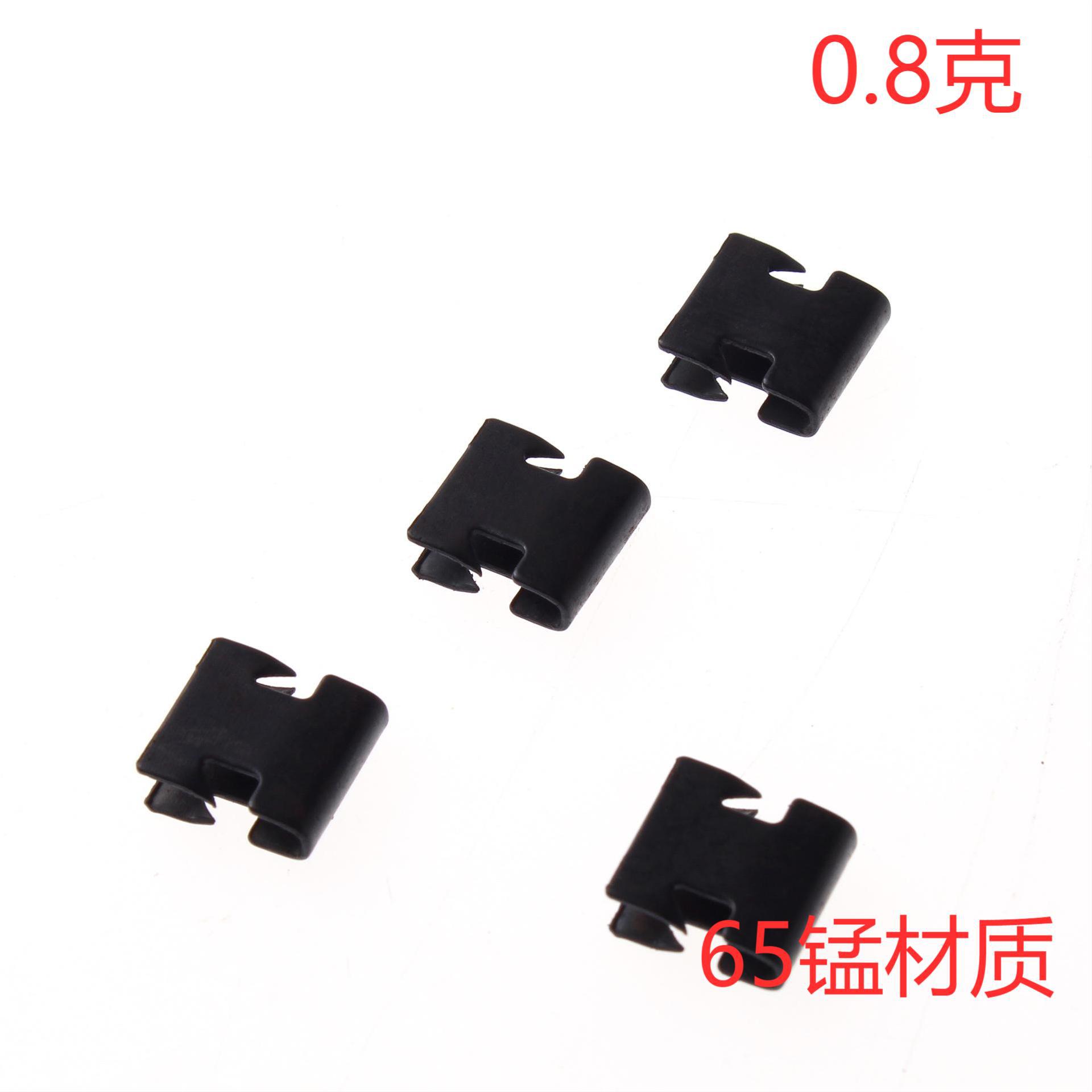 现货批发0.8克平衡夹 双面倒刺锰钢平衡夹 表面镀黑锌平衡夹