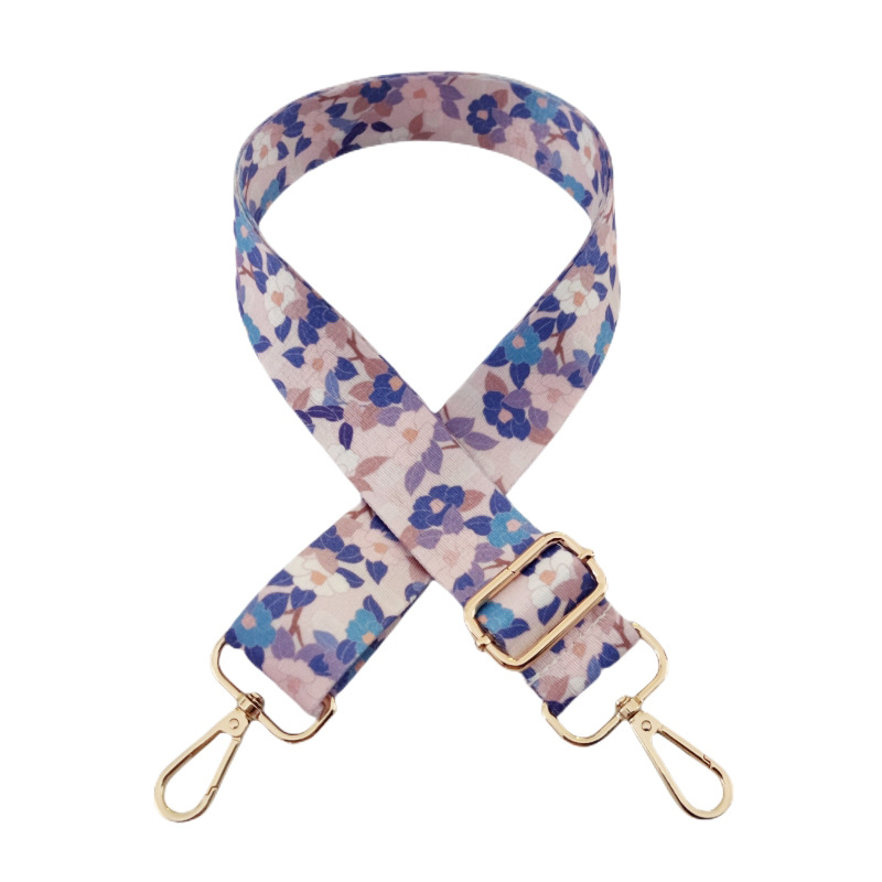 Flower Pattern All Seasons Polyester Flower Bag Strap