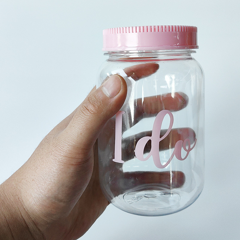 18oz de plástico Mason Cup publicidad creativa taza de agua regalo promocional 510ML paja de plástico taza PP