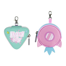 pu儿童卡通零钱包定制挂件毛绒包包异形卡包钥匙硬币包迷你耳机包