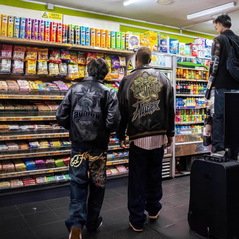 Niche Retro Motorcycle Clothing Off-Road Baseball Clothing Pu Embroidered Leather Clothing Loose Jacket Men and Women Trendyy Autumn and Winter