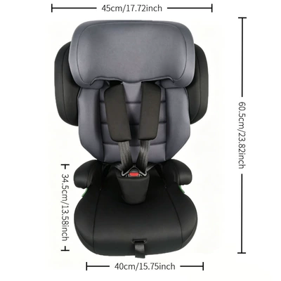 Car child safety seat Baby Isofix+Latch Dual Interface - 15-months-12-years-old-3ci-size-full-level-certification-ece-r12903-eu-e8-security-standard-black-isofixlatchfoldablecan