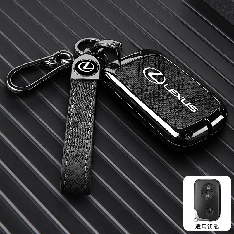 C 스타일 2버튼 - 데님 패턴 [건쉘 블랙 가죽] + 핸드 스트랩 버클