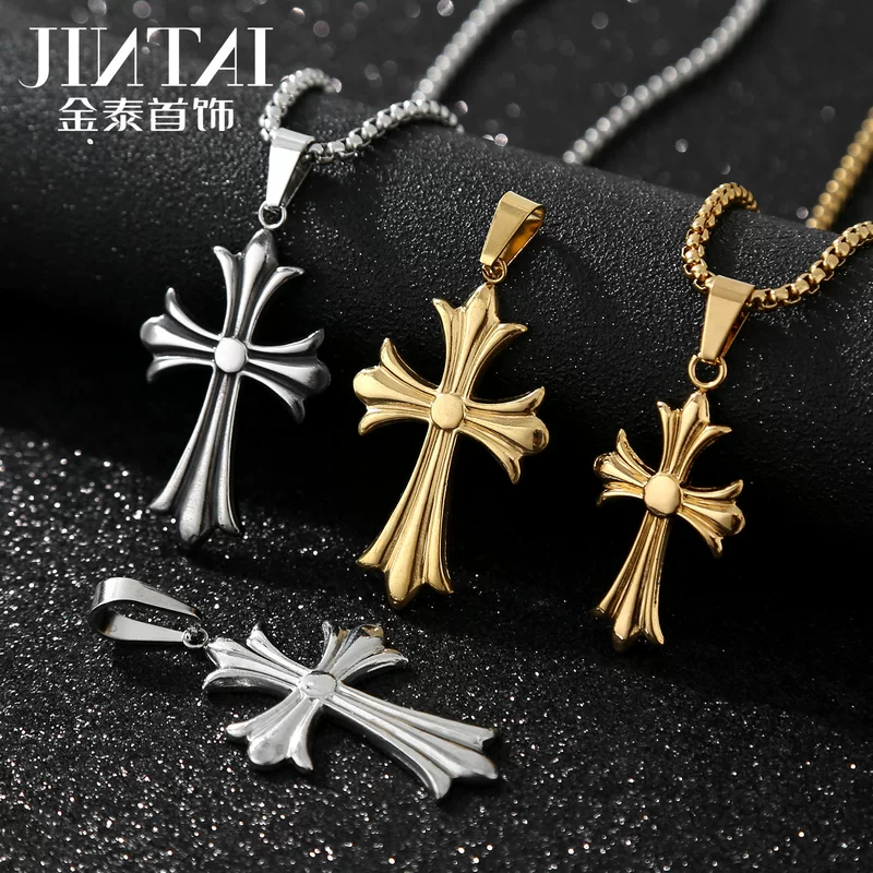 Подвеска Jintai из нержавеющей стали, маленькая/средняя/миниатюрная, цепочка 3 мм 55 см