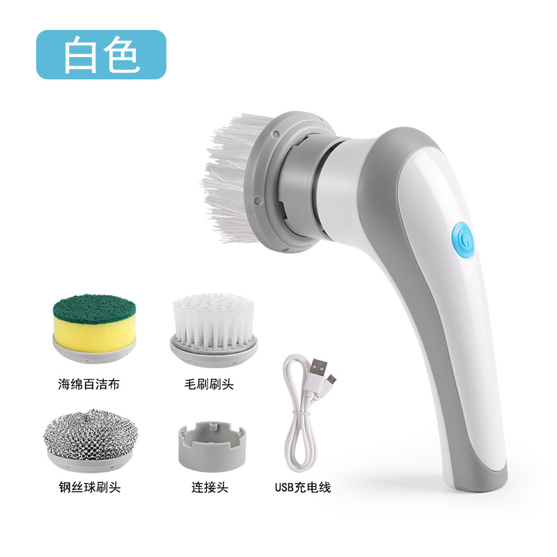 Cepillo de limpieza eléctrico multifuncional transfronterizo hogar cocina baño artefacto de limpieza inalámbrico de mano nuevo producto caliente