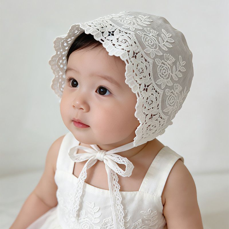 Breathable lace summer thin children's sun hat for early age