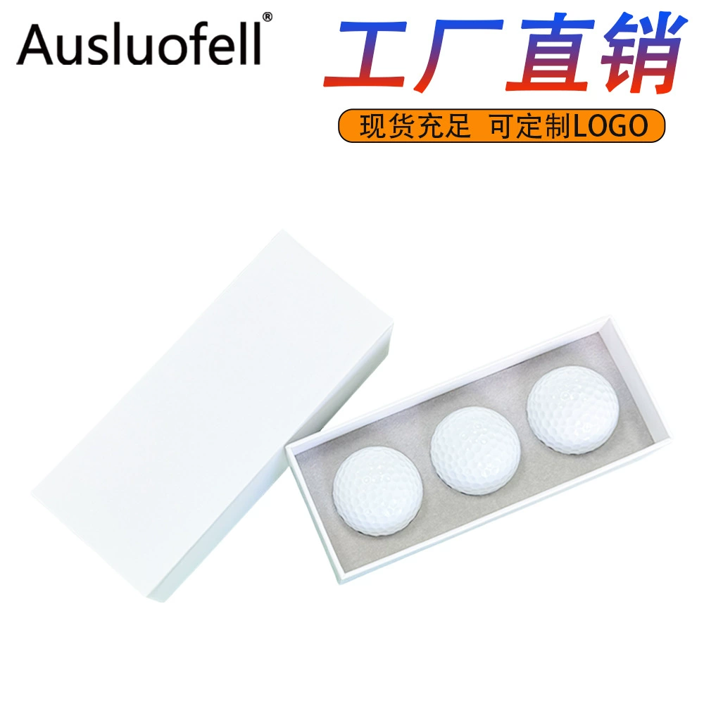 Прямые поставки с фабрики: подарочный набор для гольфа с 3 мячами в белой коробке