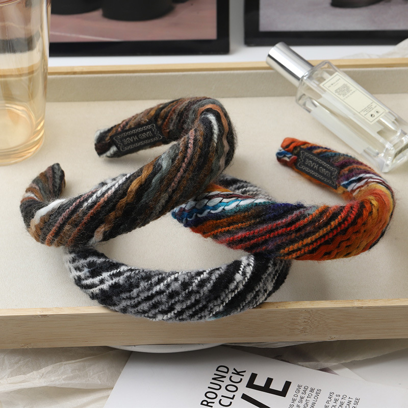 Women's Retro Colorful Wool Braid Hair Band display picture 2