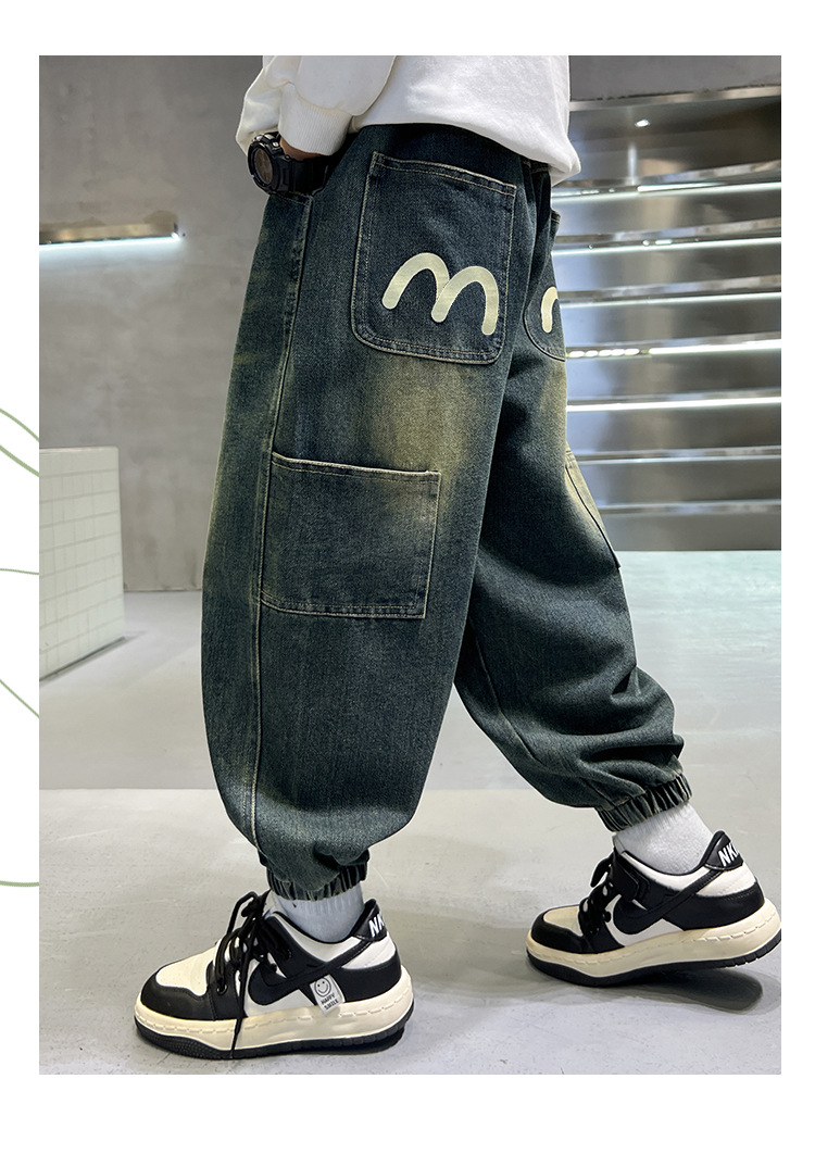 Casual Solid Color Cotton Blend Boys Pants display picture 1