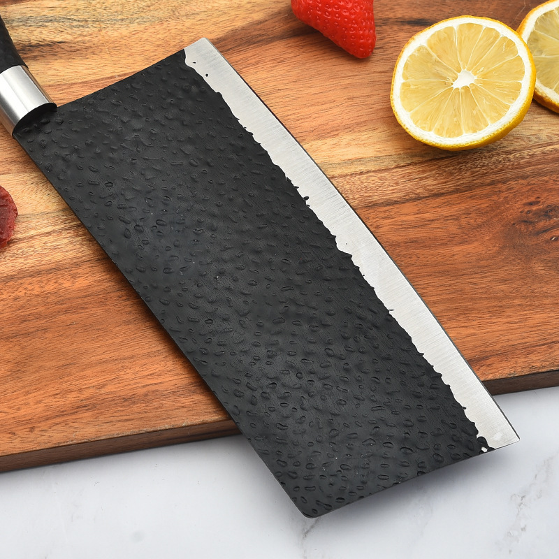 Juego de cinco piezas de cuchillos de hoja negra al por mayor, cuchillo de fruta, juego de cuchillos de corte de cocina, cocina combinada de cuchillo de cocina de acero inoxidable