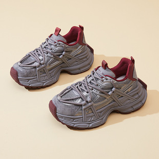 Thick-soled Torre Shoes Women's 2024 Autumn New Korean-style Non-slip Breathable Mesh Casual All-match Outdoor Running sneaker