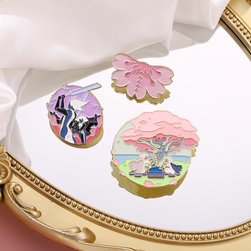 Cartoon Style Cartoon Character Tree Flower Alloy Stoving Varnish Unisex Brooches display picture 4