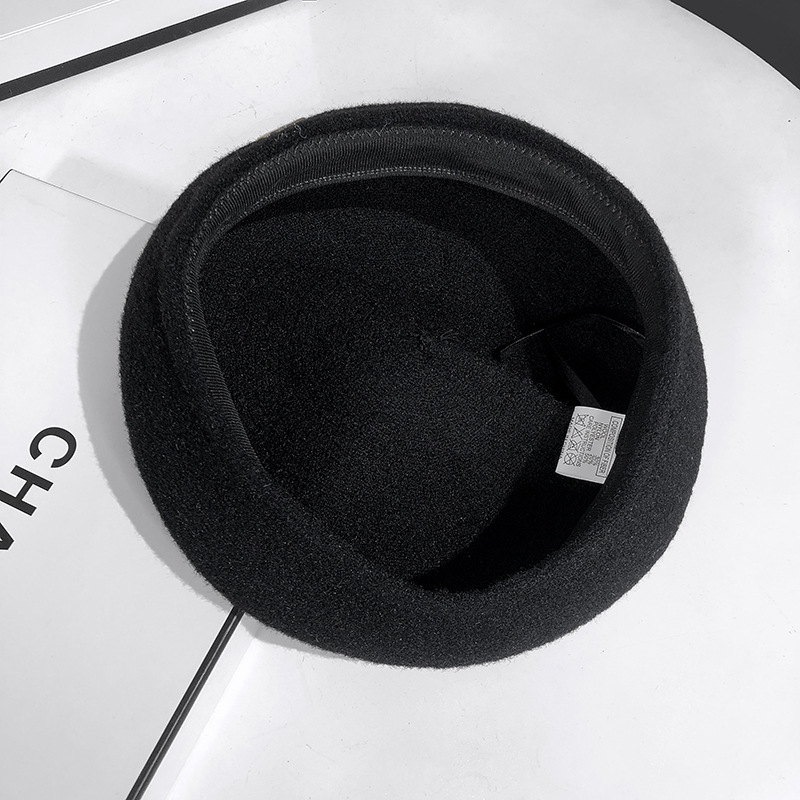 Ull Strikket Beret Kvinners Høst og Vinter Britisk Allsidig Artist Hatt Koreansk Versjon Mote Bud Gresskar Hat Trend_voghion.com