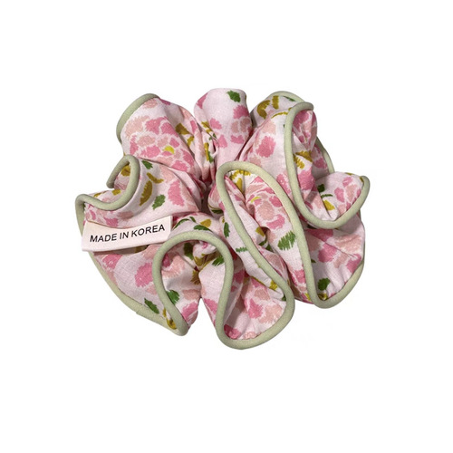 Korean new summer style simple and sweet floral large intestine hair ring retro fashion lady style hair tie hair accessories for women