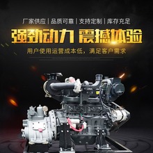潍坊R4105船用100马力柴油机4108船用110马力发动机带挂机齿轮箱