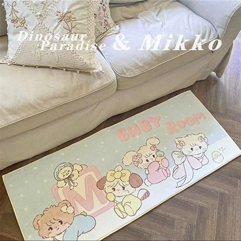 Детский прикроватный коврик MIKKO, искусственный мех, мультяшное покрывало, мягкий коврик нескольких размеров