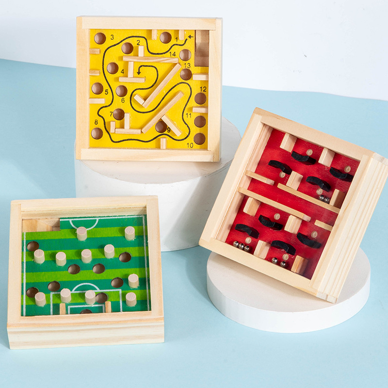 Laberinto de madera para niños, mano-cerebro, inteligencia, bola, bola, equilibrio, juego de concentración, rompecabezas, juguetes de jardín de infantes