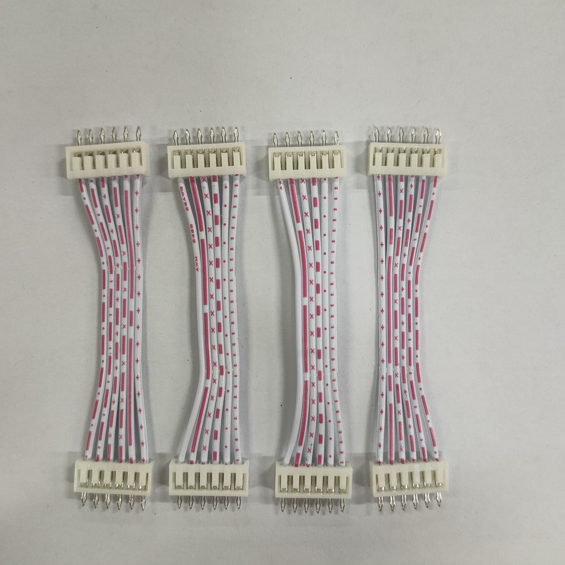 厂家直供SCN2.54间距插板端子线6*80MM 2468 26#红白排 SAN2.0