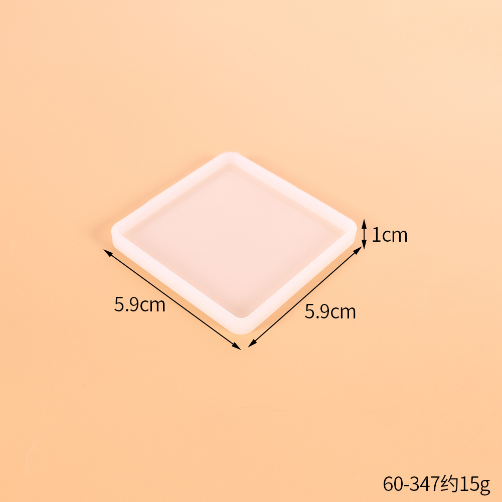 DIY cristal epoxi molde de pastel de silicona amor redondo cuadrado rectangular Mesa posavasos Decoración