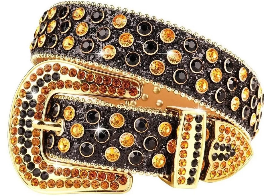 Cinturón de las mujeres remache aleación rhinestone diamante pin hebilla conjunto de tres piezas punk estilo europeo y americano hip hop moda caliente al por mayor