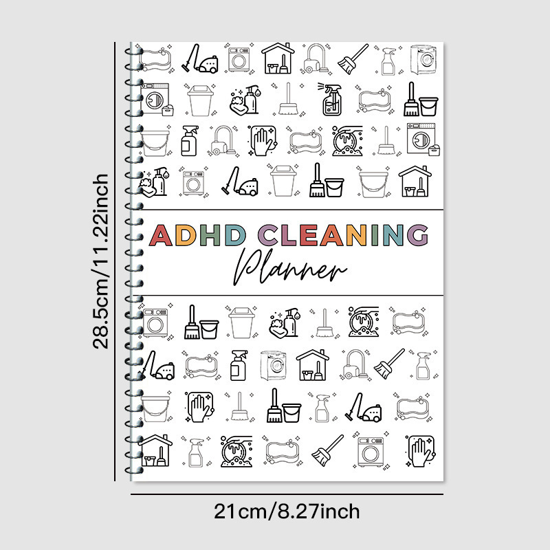 Cross-Border New Product Adhd Cleaning Family Cleaning Schedule Annual Cleaning List Planner Ready Stock