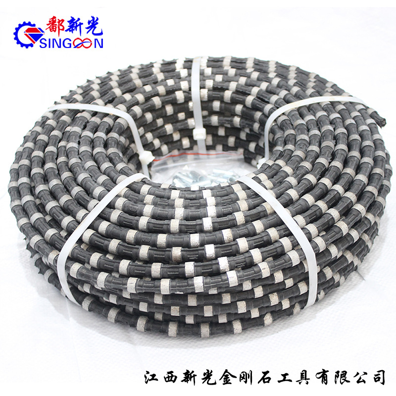 花岗石大理石荒料钢筋混凝土切割金刚石绳锯找江西新光金刚石