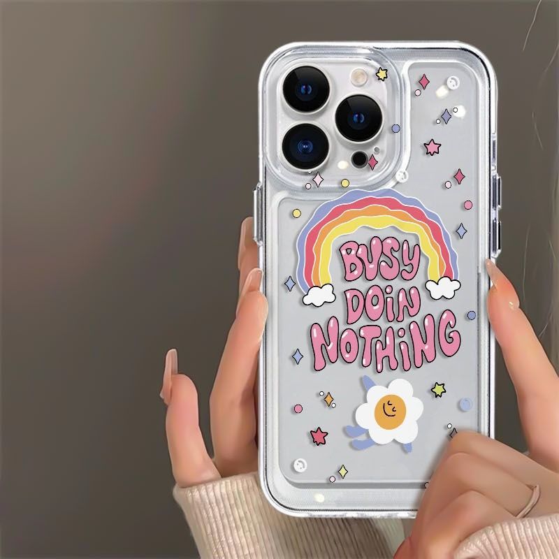 Funda protectora para iPhone 16 15 14 13 12 11 Pro Promax Plus Arcoíris Inglés 16Plus Funda para iPhone15PROMAX Nueva 14/13/12/11 Suave_voghion.com