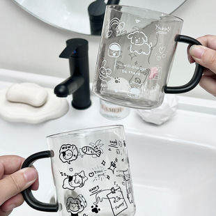 Cartoon Transparent Cartoon Plastic Washing Cup Convenient Household Bathroom Brush Cup Supermarket Toothbrush Cup Plastic Toothholder Cup