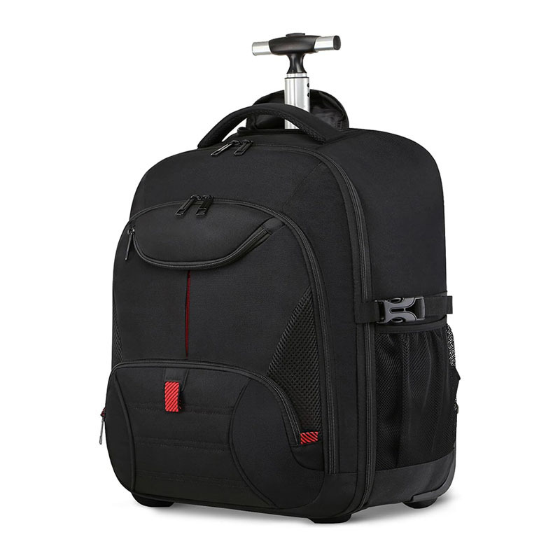 Customized New Satchel Laptop Trolley Bag Waterproof Wheeled Shoulder Outdoor Travel Trolley Student Backpack