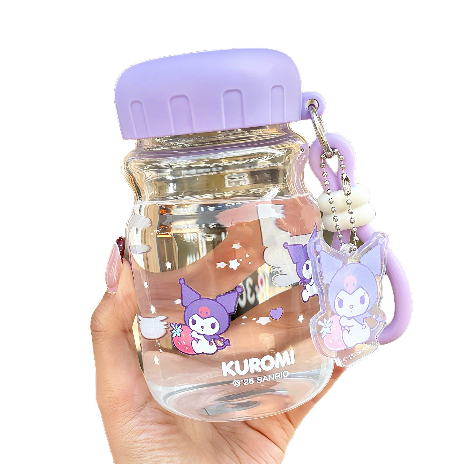 Sanliogou vidrio encantador Kulomi niñas tazas de verano de agua especial para la escuela pequeña taza portátil mini bolsillo