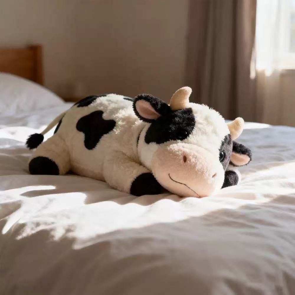 Cute Cow Plush Toy, New Cross-Border Model, Children's Pillow, Baby Soothing Gadget, Doll Machine Toy, Plush Doll