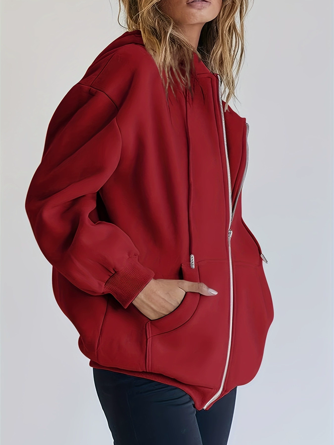 Женская толстовка с капюшоном, новинка 2024 года, куртка-кардиган на молнии