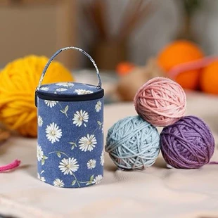 Большая сумка-органайзер для пряжи и спиц портативная с ручкой