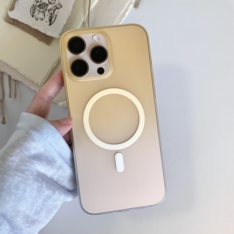 新款适用苹果17手机壳PC超薄磁吸渐变iphone16冰雾15肤感磨砂14硬|undefined