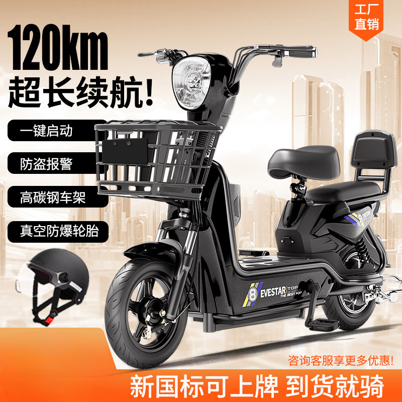 New National Standard Electric Vehicles Can Be Registered, Ultra-Long Range Battery Vehicles, Men's and Women's Mobility Electric Bicycles, Factory Direct Sales
