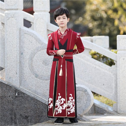 boy hanfu children master prince warrior swordsman drama cosplay clothing ancient costume boys Chinese Hanfu  tang suit 