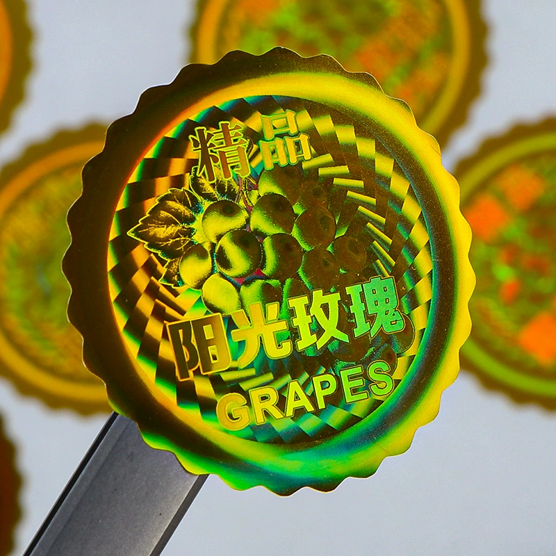 Рекламные горячие продажи лазерных самоклеящихся этикеток, лазерные самоклеящиеся наклейки с защитой от подделки и настраиваемым логотипом