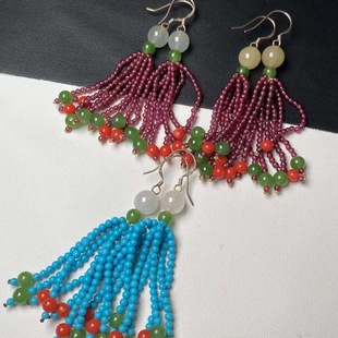 Manufacturer Wholesale Natural Jade Earrings for Women, Jade Earrings, a Pair of Jade Earrings with Certificates for Women, Clear Jade